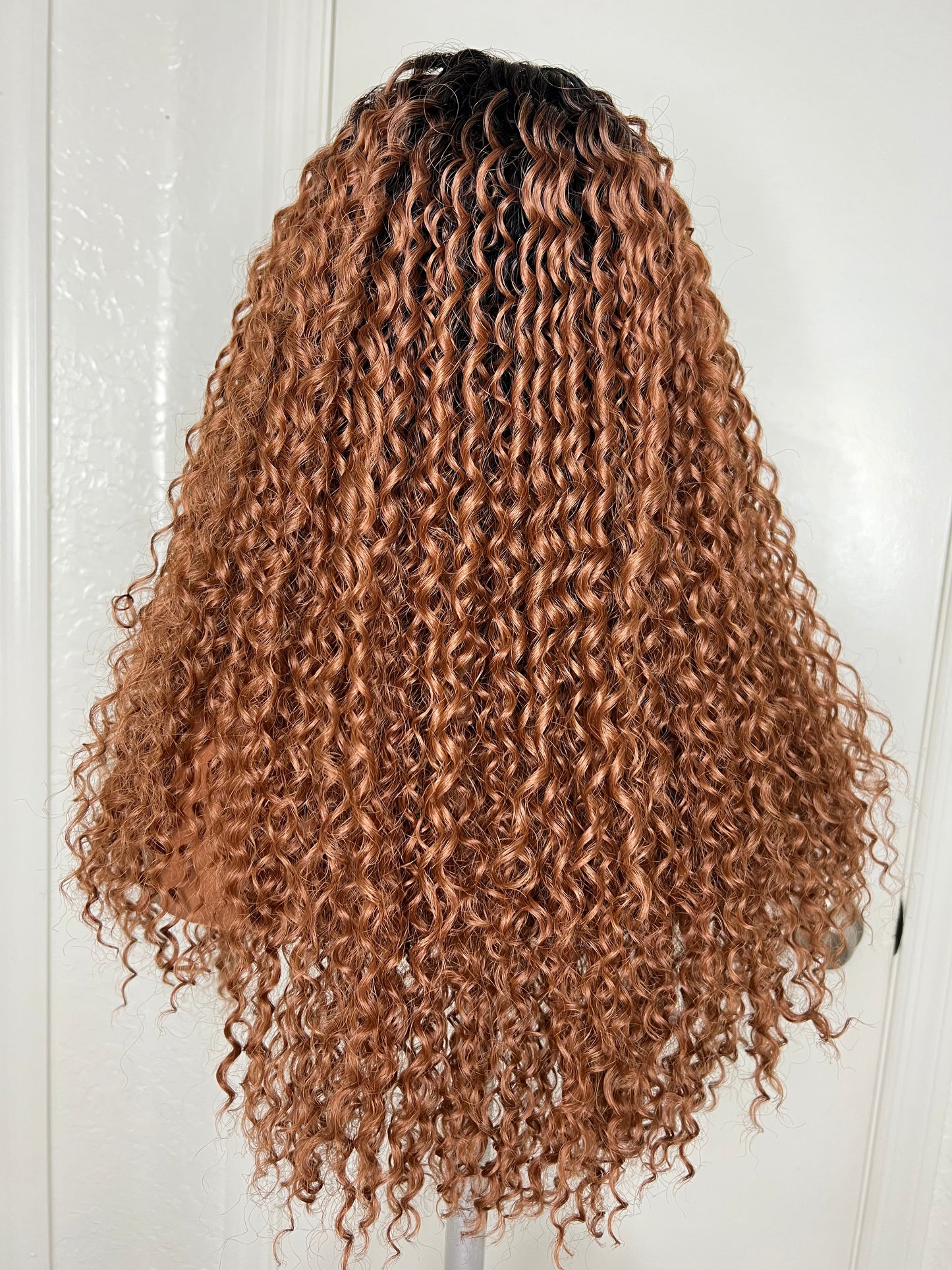 30” Curly Light Brown Wig (Synthetic)