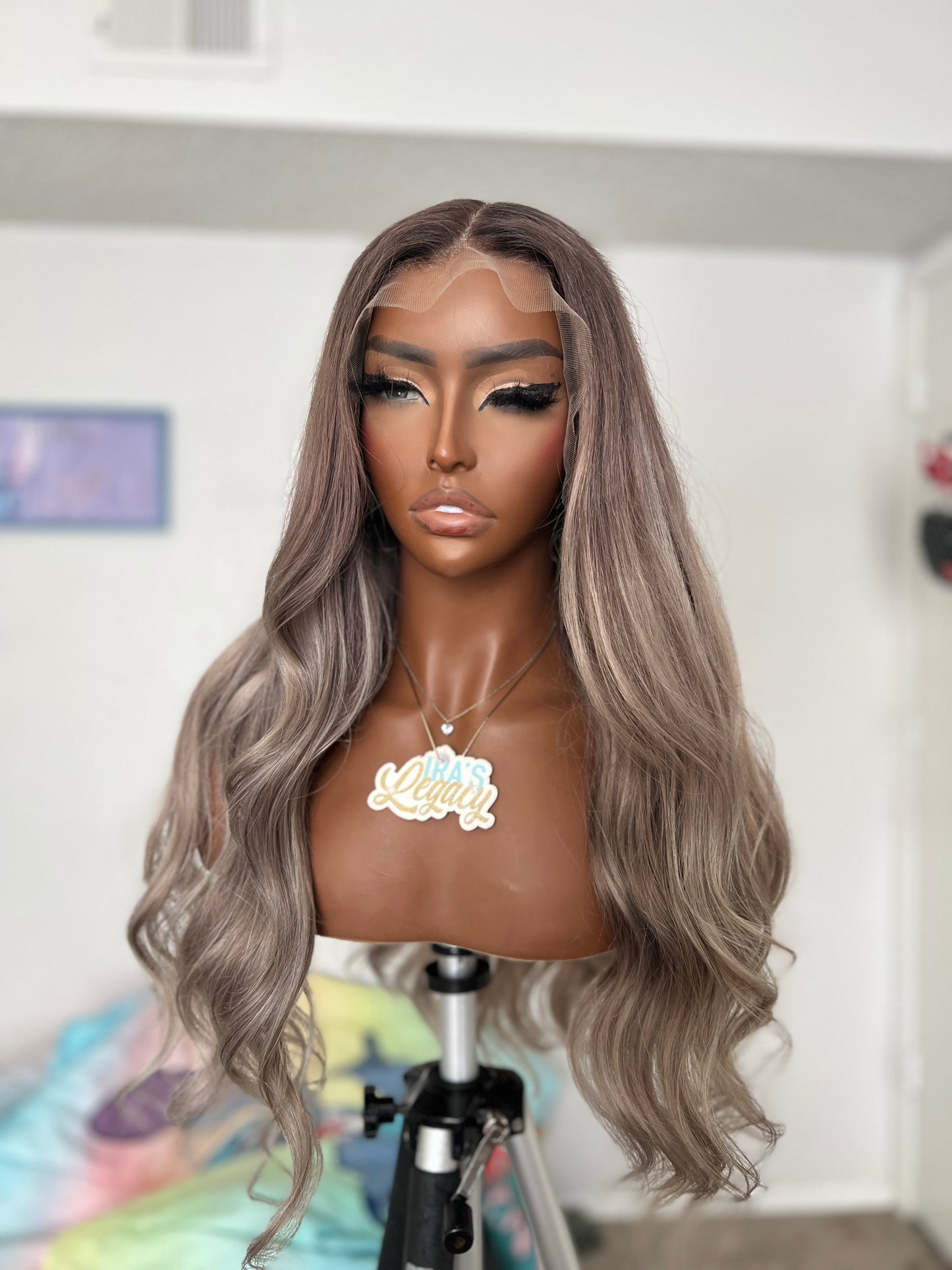 Ash Mushroom Blonde 24” Wig